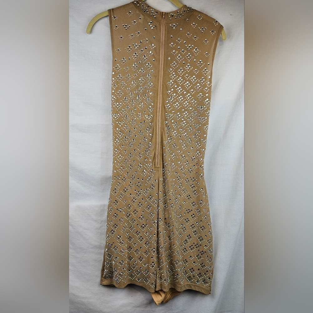 Fashion Nova‎ Bejeweled Nylon Romper Xl Cocktail Party Sexy Dance Valentines - Picture 2 of 10